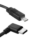 Alvin's Cables Multi-USB to USB-C Control Cable for DJI SC2| RS2| RS3| SC| RS3 Mini, Right Angle Type-C to Multi USB Run Stop Cable for Sony A6300 A6400 A7M3 A7M4 A7R3 A7R4 A7S3 A6500