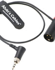 Low-Profile Audio-Cable for Sennheiser-EK-2000 XLR 3-Pin Male to Locking-3.5mm-TRS Right-angle Balanced Cable for Sound Devices 633 688 Zaxcom Zoom Alvin's Cables Blue/Red