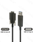Alvin’s Cables USB 3.0 to Micro-B Fiber-Optics Data-Cable for Basler ACE Camera Micro-B Locking-Screws to Type-A Shielded-Cable for Industrial Camera 10M|32.8ft