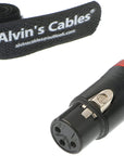 Low-Profile XLR 3 Pin Female Original Connector for Audio Devices Alvin’s Cables Blue/Red/Green/Black