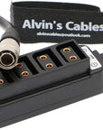 Alvin's Cables Hirose 4 Pin Male to 4 Port D-tap Female Splitter Power Cable for Sony F55/FS7 Camera Arri Amira 70CM