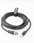 Alvin’s Cables M12 8 Position X Code to RJ45 CCB-84901-2001-03 Ethernet Cable for Cognex in Sight 8200 8400 Series P67 Waterproof Black