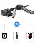 Alvin's Cables Flexible Anton D-TAP to 2 Pin Male Power Cable for Teradek ARRI RED Camera SmallHD Paralinx Preston Transvideo Offhollywood Switronix Panasonic