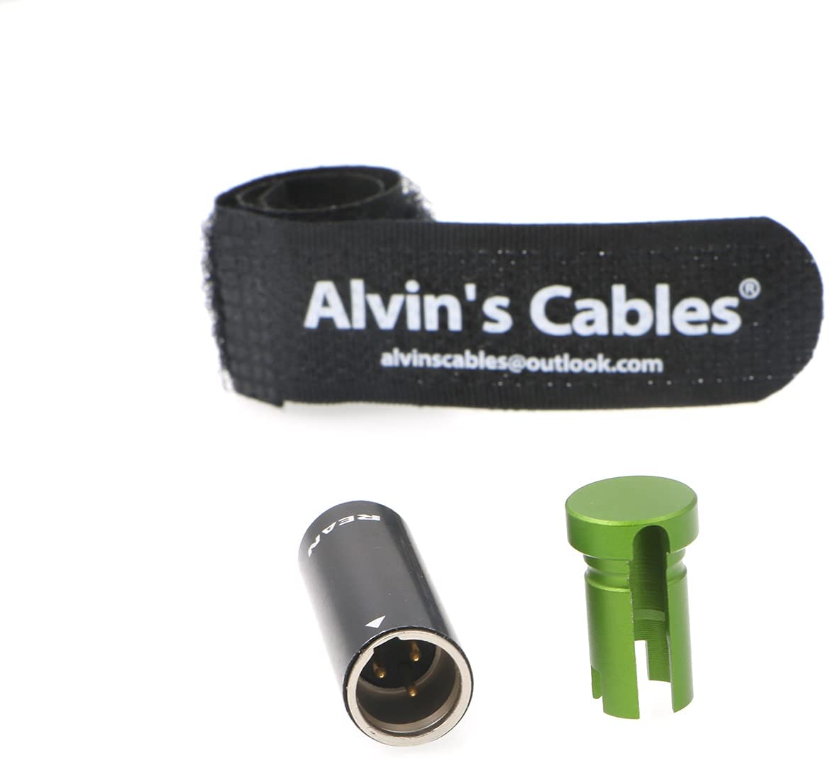 Low-Profile 3 Pin Male Mini XLR Connector Original Plug for Audio Microphone Cable Alvin’s Cables  Blue/ Red/ Green/ Black