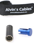 Low-Profile 3 Pin Male Mini XLR Connector Original Plug for Audio Microphone Cable Alvin’s Cables Blue/Red/Green/Black