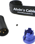 Low-Profile XLR 3 Pin Male Connector Original Plug for Audio Devices Alvin’s Cables Blue/Red/Green/Black