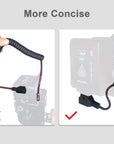 Power-Cable for Teradek|ARRI 2-Pin-Male to Reverse D-Tap Flexible Braided Cable 7CM Alvin's Cables