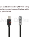 Alvin's Cables BMPCC 4K 6K Trigger Power Cable USB C Type-C PD to Weipu SF61B/S2 2 Pin Coiled Cable for Blackmagic Pocket Cinema Camera