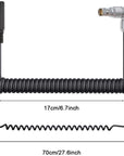 Rotatable Power-Cable for Red-Komodo 2-Pin-Female Right-Angle to D-tap Coiled-Cable Adjustable L-Shape Cord Alvin’s Cables