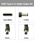 Alvin's Cables PD USB-C Type-C to DC 5.5 x 2.5mm 12V Power Cable for Blackmagic Video Assist| Atomos Shogun| SmallHD| Feelworld Monitor 5.9ft/1.8m