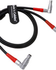Dual-Motor-Cable for MDR Rotatable 4-Pin-Male to Dual 4pin Male Right-Angle Cable for Arri LBUS FIZ MDR Wireless Focus Alvin's Cables