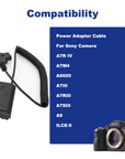 Alvin's Cables NP FZ100 Dummy Battery to D tap Coiled Power Cable for Sony FX3/ FX30, A7III A7RIII A7SIII A9 Camera