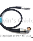 Alvin's Cables 3 pin Steadicam Zephyr to 8 pin Right Angle Power Cable for ARRI Alexa Mini 12/24 Volts