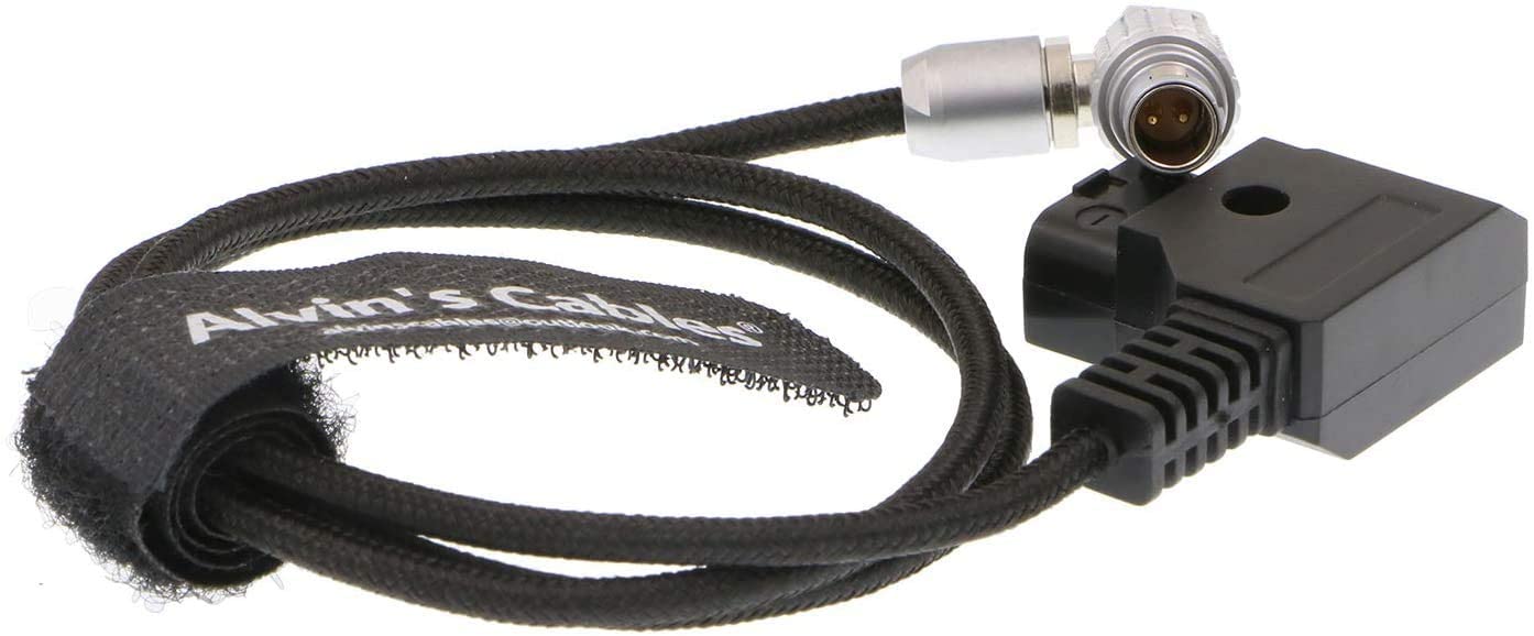 Alvin's Cables Flexible Anton D-TAP to 2 Pin Male Right Angle Power Cable for Teradek ARRI RED Camera SmallHD Paralinx Preston Transvideo Offhollywood Switronix Panasonic