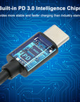 Alvin's Cables PD USB-C Type-C to DC 5.5 x 2.5mm 12V Power Cable for Blackmagic Video Assist| Atomos Shogun| SmallHD| Feelworld Monitor 5.9ft/1.8m