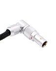 Alvin's Cables Red-Komodo V-Mount Battery-Plate Power-Cable Rotatable 2-Pin Male to Adjustable Right-Angle 2-Pin Male Cord for SmallHD-Monitor 45cm|18inches