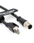 Alvin's Cables M12 4 Position D Coded to RJ45 Ethernet Cable M12 4 Pin Male to RJ45 Male Network CAT5e Shielded Cord Industrial Ethernet Cable