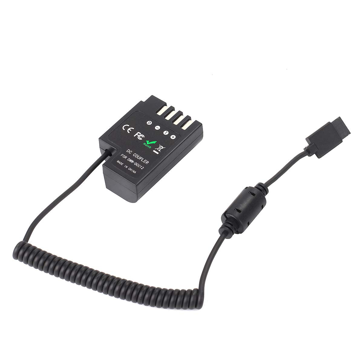 Alvin’s Cables DMW DCC12 GH5 Dummy Battery to Ronin S Gimbal Power Adapter Coiled Cable for DJI Panasonic DMC GH5 GH4 GH3