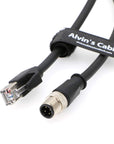 Alvin's Cables M12 4 Position D Coded to RJ45 Ethernet Cable M12 4 Pin Male to RJ45 Male Network CAT5e Shielded Cord Industrial Ethernet Cable