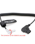 Alvin's Cables Rotatable Right Angle 2 pin to D tap Coiled Power Cable for VAXIS 1000S Transmitter 9 O'clock Direction 2 Pin