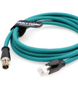 Alvin’s Cables M12 8 Pole X-Code Male to RJ45 Cat6a Ethernet Shielded Cable for Cognex Industrial Camera