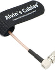 Timecode Cable for Canon R5C from Ambient Nanolockit 5 Pin Male to Right Angle DIN Time-Code Cable Alvin's Cables 30cm|12in