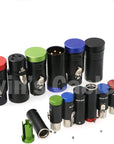 Low-Profile XLR 3 Pin Female Original Connector for Audio Devices Alvin’s Cables Blue/Red/Green/Black