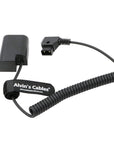 Alvin's Cables Anton Bauer D Tap to DMW DCC12 DC Coupler Coiled Cable Dummy Battery Adapter for Panasonic DMC GH5 GH4 GH3