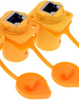 Alvin's Cables 3 Pcs RJ45 Waterproof Coupler Socket Connector IP65 Ethernet Panel Mount RJ45 Connector