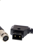 Alvin's Cables 12 Pin Hirose Power Cable for B4 2/3" Fujinon Canon Nikon Lens 12 Pin Female to D Tap Male Coiled Power Cord
