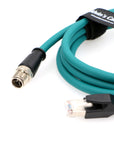 Alvin’s Cables M12 8 Pole X-Code Male to RJ45 Cat6a Ethernet Shielded Cable for Cognex Industrial Camera