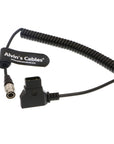 Alvin's Cables Sound Devices ZAXCOM Coiled Power Cable D Tap to 4 Pin Hirose Male