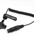 Alvin's Cables XLR 4 Pin Female to D Tap Coiled Power Cable for Practilite 602 DSLR Camcorder Sony F55 SXS Camera