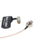 Alvin's Cables BNC Female to DIN 1.0 2.3 Male Right Angle RG179 75Ohm Cable for Blackmagic 30CM