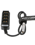 Alvin's Cables 2 Pin Male to 4 D Tap Female Splitter Cable for ARRI RED DSMC2 Jetpack RTmotion Sidekick