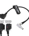 Alvin's Cables Z CAM E2 S6 F6 Blackmagic Pyxis 6K Teradek Power Cable AlvinTap Protective DTap to 90 Degrees Right Angle 2 Pin Male