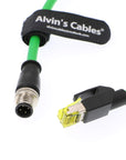 Alvin's Cables M12 4 Position D Coded to RJ45 Ethernet Cable M12 4 Pin Male to RJ45 Male Network Shielded Cord Industrial Ethernet Cable