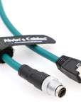 Alvin's Cables Ethernet Cable for Cognex in Sight 8200 8400 Series M12 8 Position X Code to RJ45 Shielded Cord for Industrial Camera P67 Waterproof