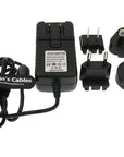 Alvin's Cables Universal AC with UK EU AU US Plugs Adapter Converter Power Cable for Z CAM E2 Flagship Teradek Cube Hollyland Cosmo 600