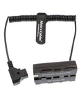 Alvin's Cables NP F550 Dummy Battery to D-Tap Coiled Power Cable for Sony NP F570 NP F970 Atomos Shinobi Atomos Ninja Monitor SmallHD Focus 7