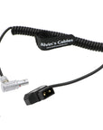 Alvin's Cables 2 Pin Male Right Angle to Anton Bauer D TAP Coiled Power Cable for Teradek Z CAM Blackmagic Pyxis 6K