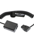 Alvin's Cables New A7 Dummy Battery to D Tap Coiled Cable for Sony A7R A7S A7II NEX Series Camera