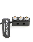 Alvin's Cables 1 to 3 Mini Power Splitter Box Cable 2 Pin Male to 3 2 Pin Female Box for ARRI RED Cameras Teradek