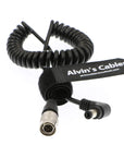 Alvin's Cables Hirose 4 Pin Male to Right Angle DC Jack Power Cable for Sound Devices 633/644/688 Zoom F8 Blackmagic Cinema Camera 4K