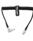 Alvin‘s Cables 2 pin Right Angle Coiled Twist Power Cable for Blackmagic Pyxis 6K Teradek Bond ARRI Alexa Camera