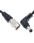 Alvin's Cables Hirose 4 Pin Male to Right Angle DC Jack Power Cable for Sound Devices 633/644/688 Zoom F8 Blackmagic Cinema Camera 4K
