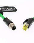 Alvin's Cables M12 4 Position D Coded to RJ45 Ethernet Cable M12 4 Pin Male to RJ45 Male Network Shielded Cord Industrial Ethernet Cable