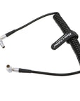 Alvin‘s Cables 2 pin Right Angle Coiled Twist Power Cable for Blackmagic Pyxis 6K Teradek Bond ARRI Alexa Camera
