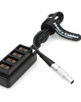 Alvin's Cables 3 Pin Steadicam Zephyr to Multiple Tap Output 4 Port Female D Tap Splitter Cable for ARRI RED Cameras