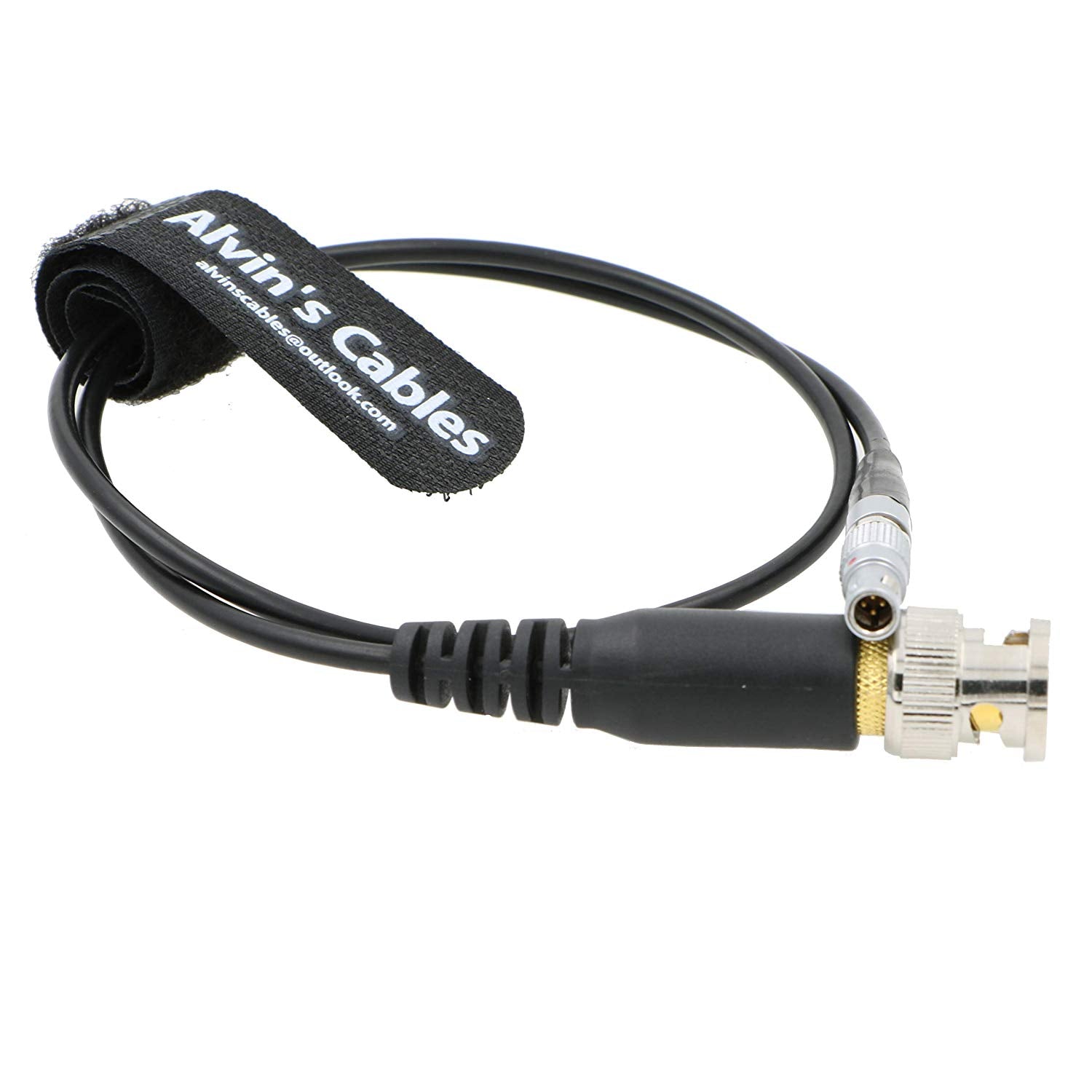 Alvin's Cables Time Code Input Cable for Red Scarlet Epic Camera 4 Pin Male to BNC Plug